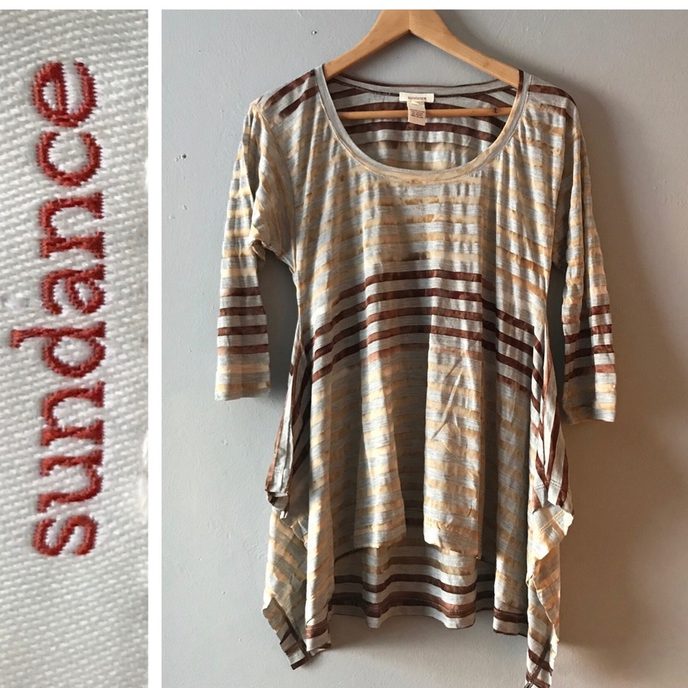 SUNDANCE MYSTIC STRIPE TOP 3/4 SLEEVE SHARK BITE